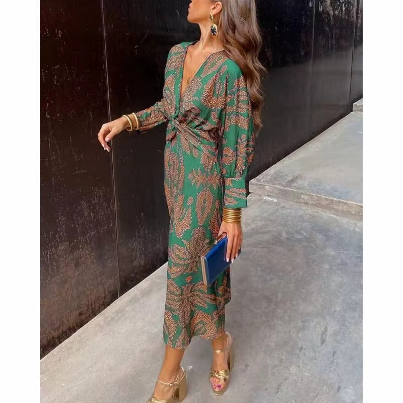 CLEO DRESS - Vestito midi super chic con nodo